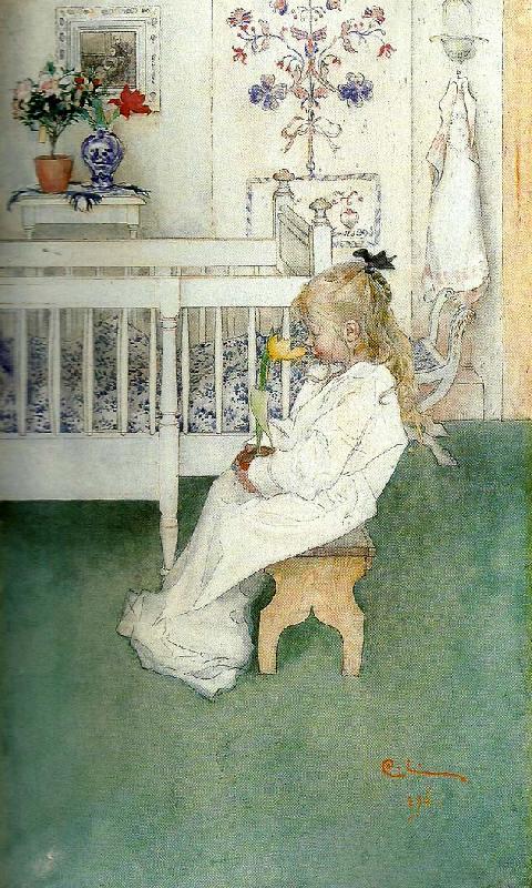 Carl Larsson i nattskjortan oil painting picture